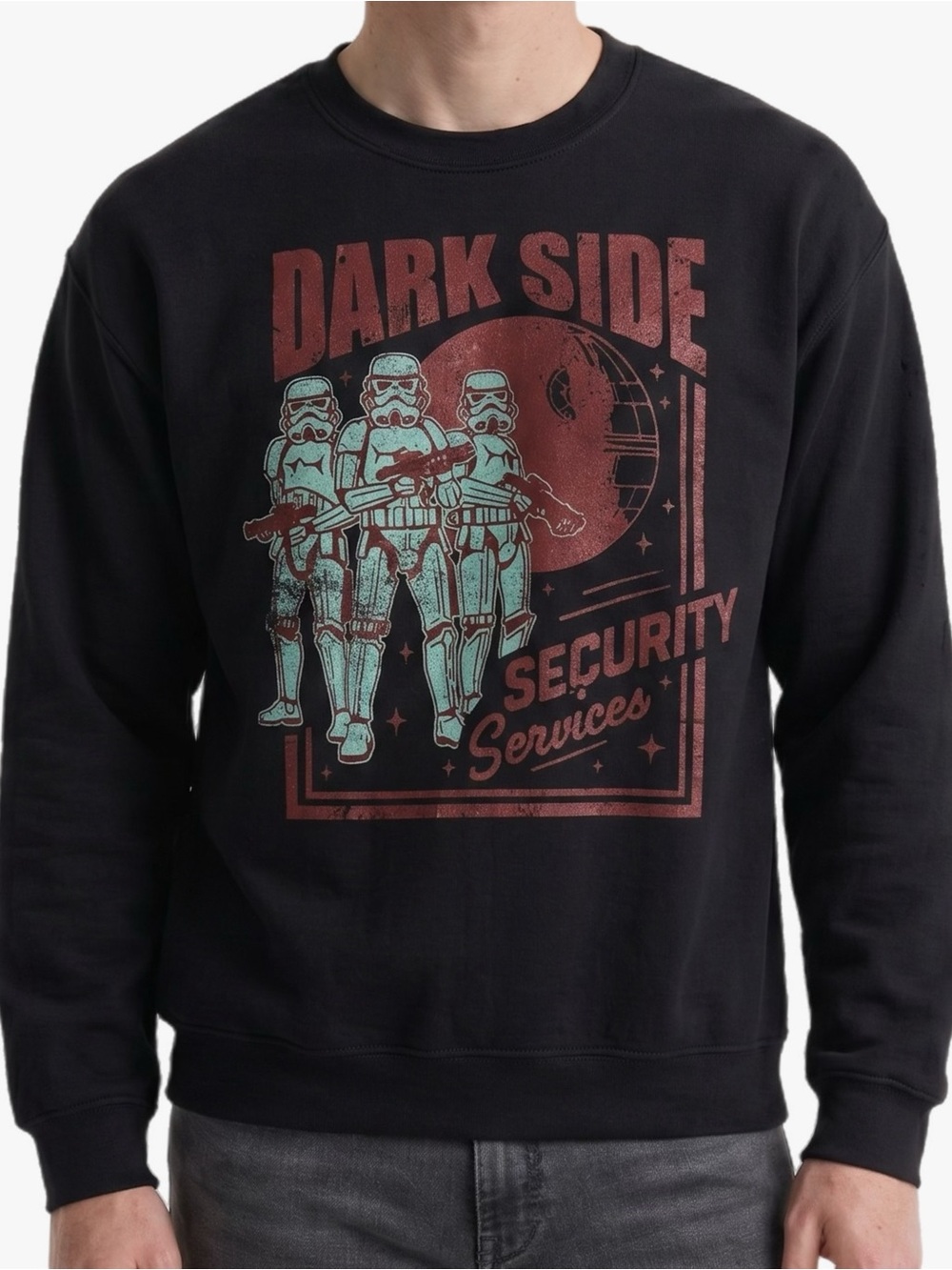 NWOT Star Wars Dark Side Security Services Graphic Crew Neck Sweatshirt Men’s L